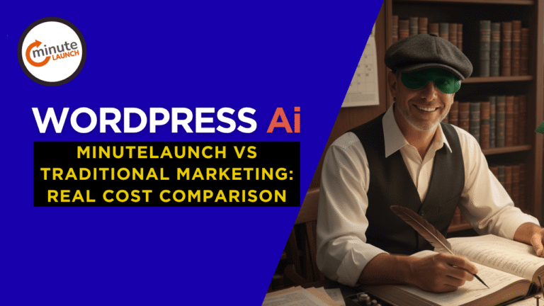 MinuteLaunch Ai vs Traditional Marketing: Real Cost Comparison