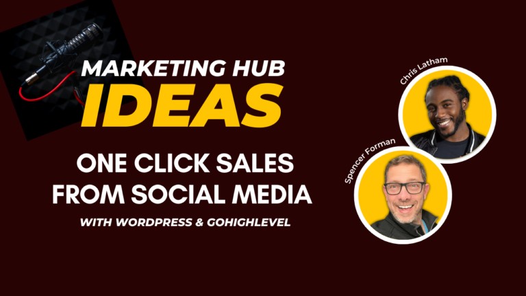 One Click Sales From Social Media With WordPress & GoHighLevel